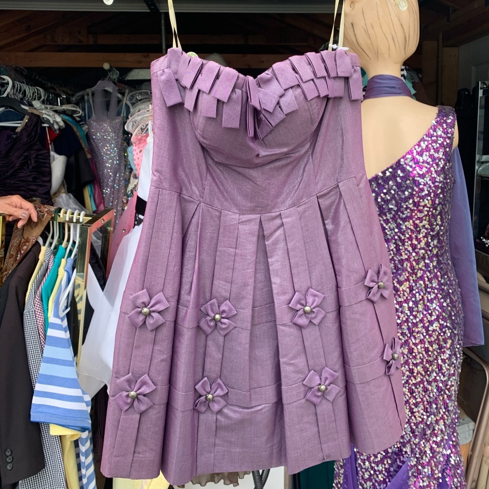 Strapless purple dress size small